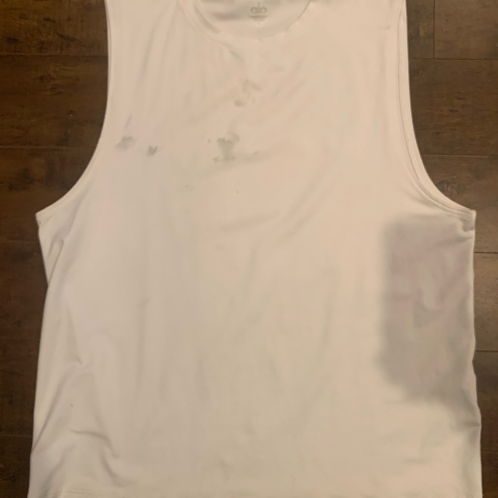 Men's White Sleeveless Shirt
